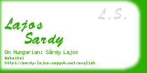 lajos sardy business card