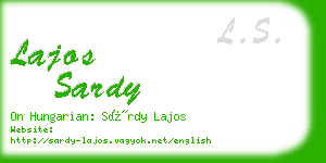 lajos sardy business card
